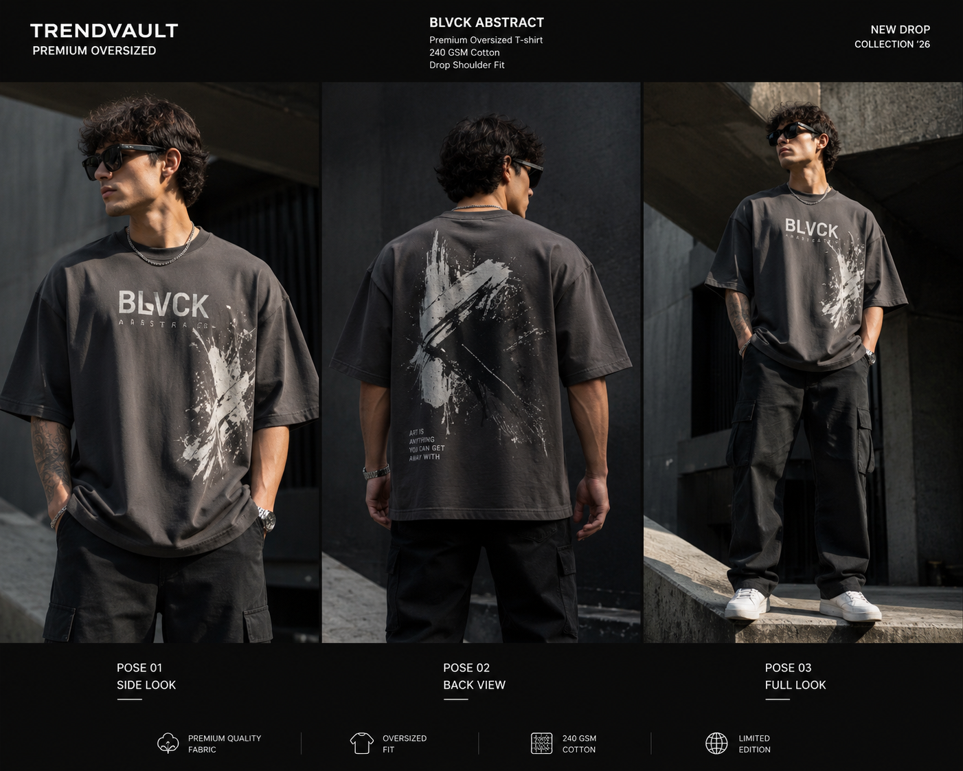 Shadow Splash Oversized T-Shirt