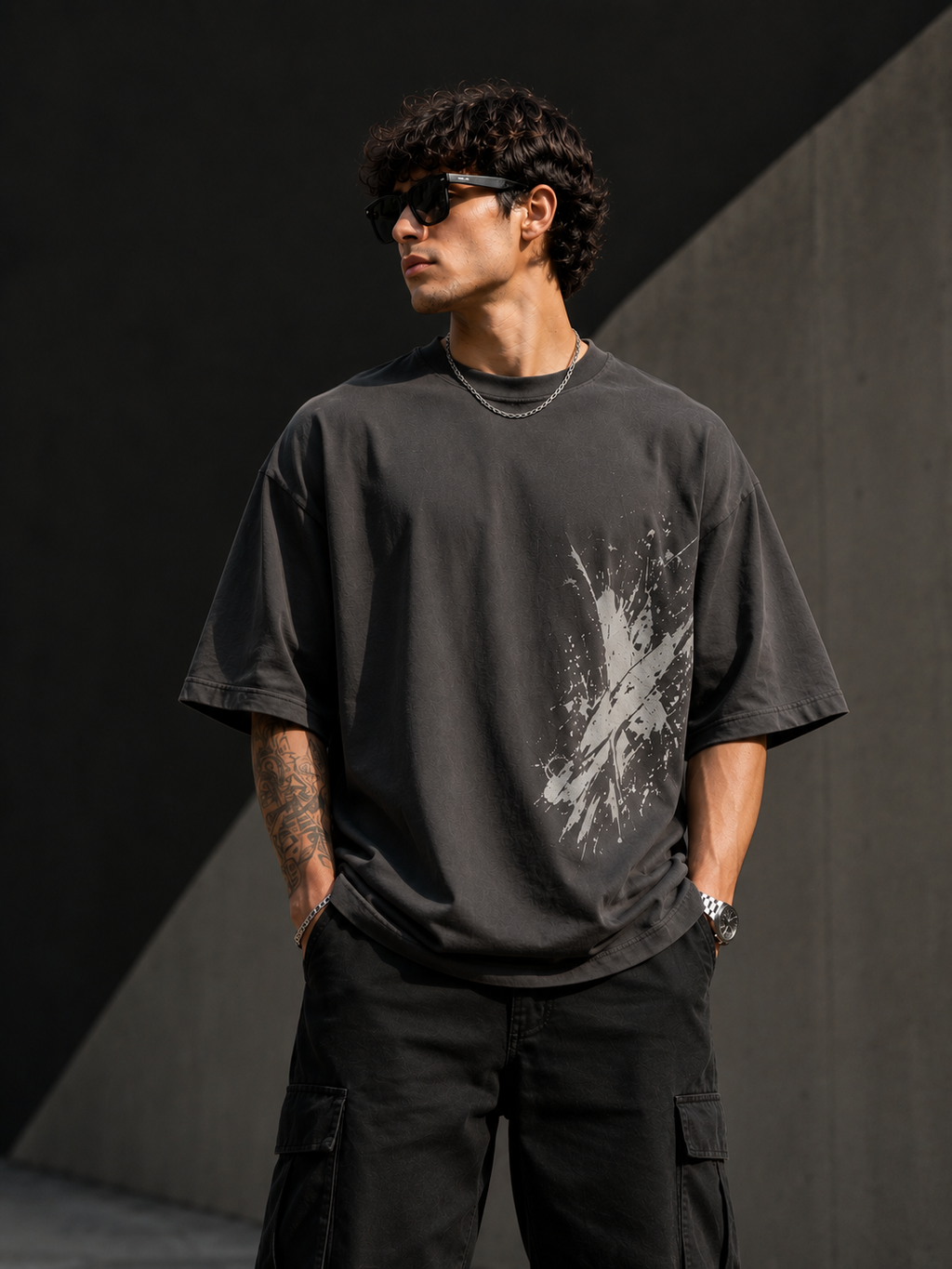 Shadow Splash Oversized T-Shirt