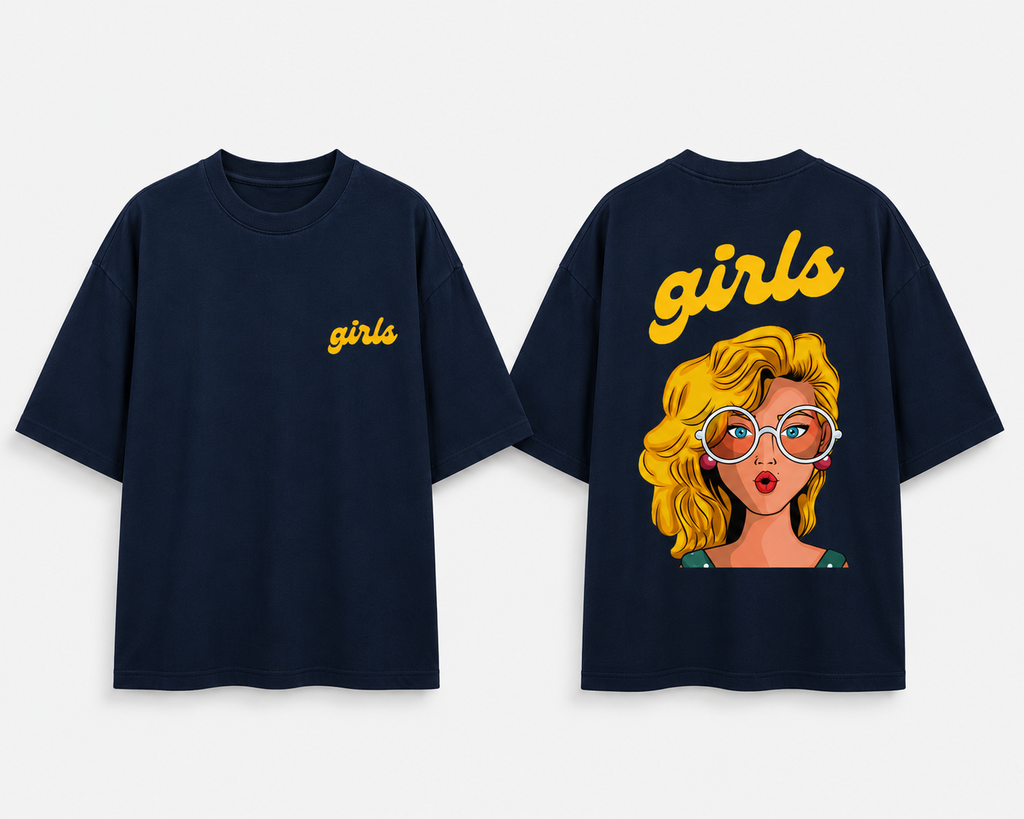 Girls Pop Art Oversized T-Shirt