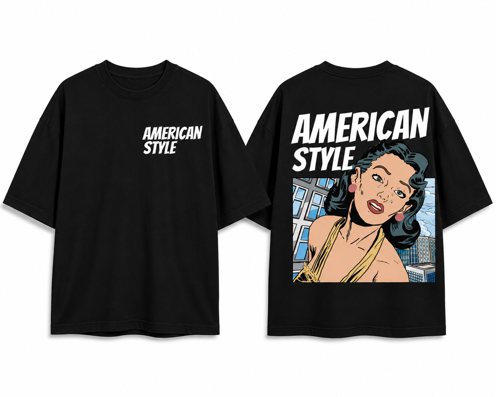American Style Pop Art Oversized T-Shirt