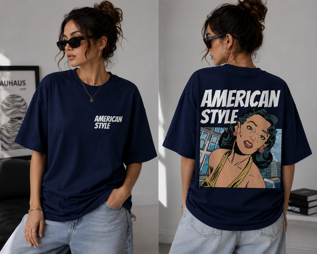 American Style Pop Art Oversized T-Shirt