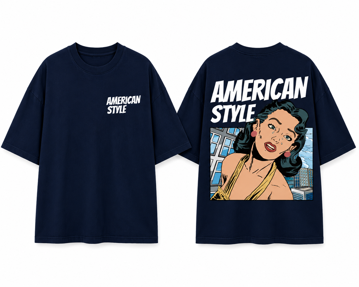 American Style Pop Art Oversized T-Shirt