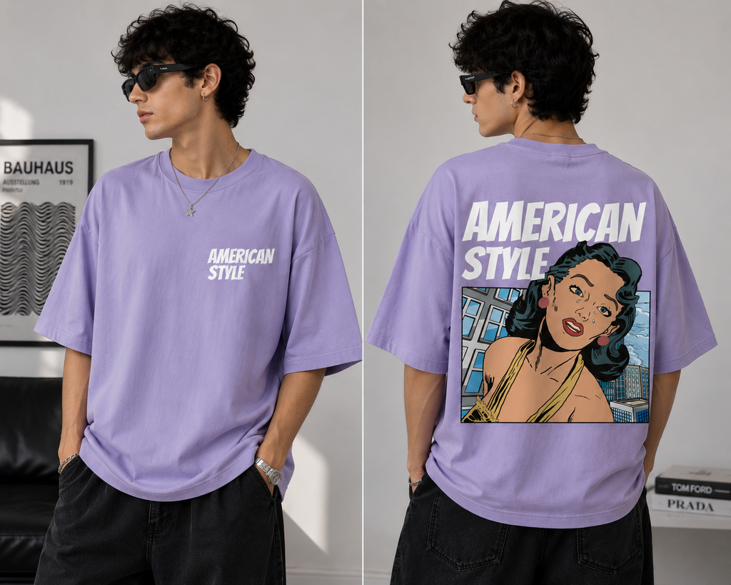 American Style Pop Art Oversized T-Shirt
