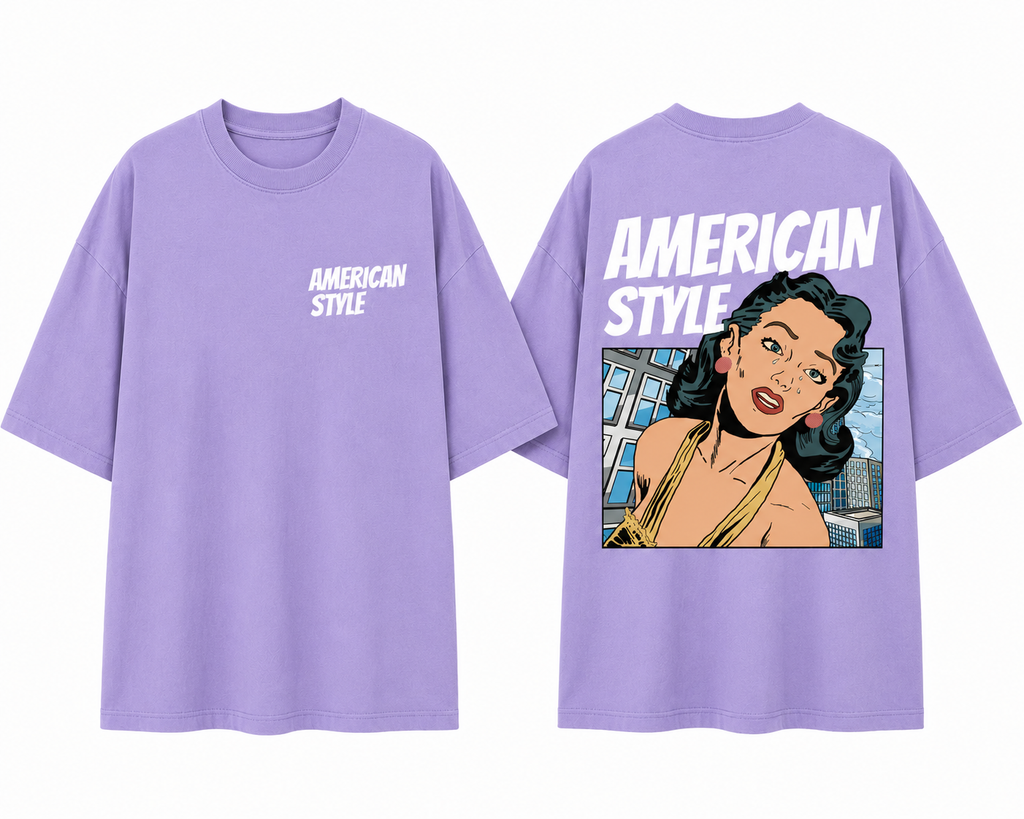 American Style Pop Art Oversized T-Shirt