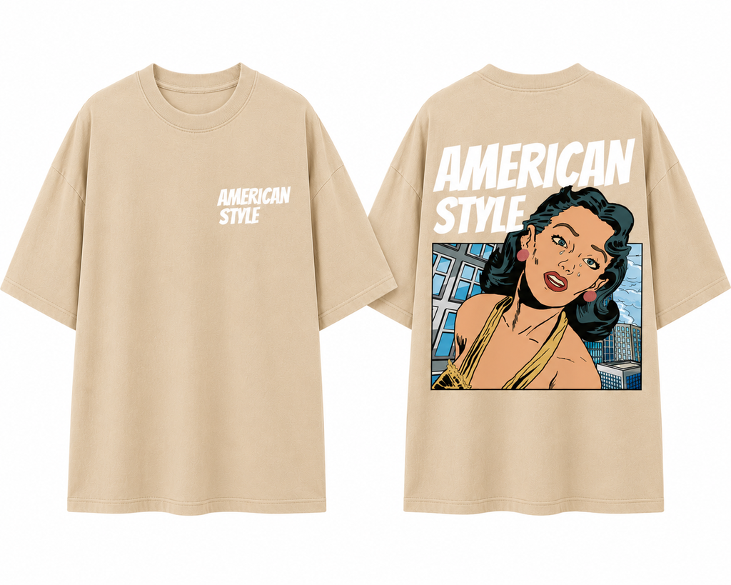 American Style Pop Art Oversized T-Shirt