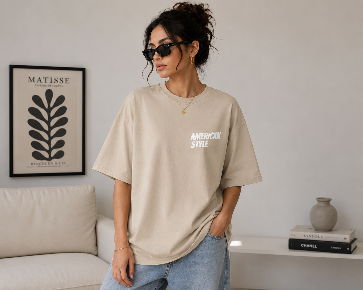 American Style Pop Art Oversized T-Shirt
