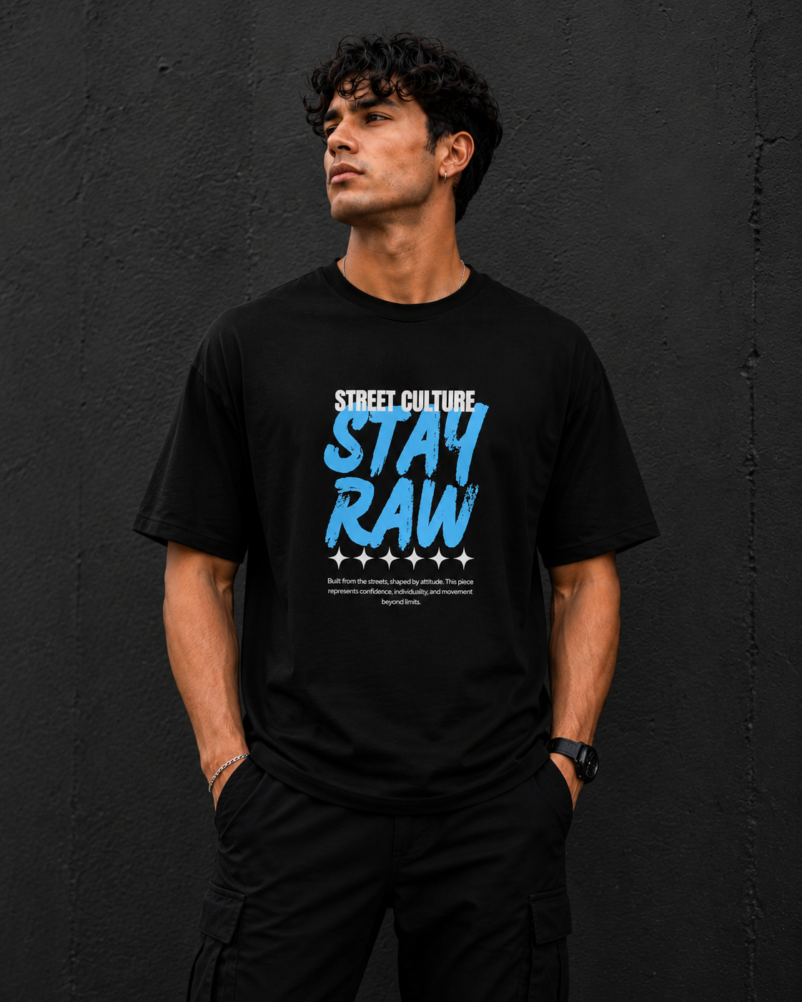 Unisex Stay Raw – Street Culture Graphic Tee