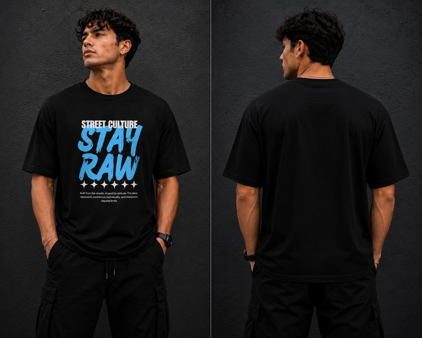 Unisex Stay Raw – Street Culture Graphic Tee