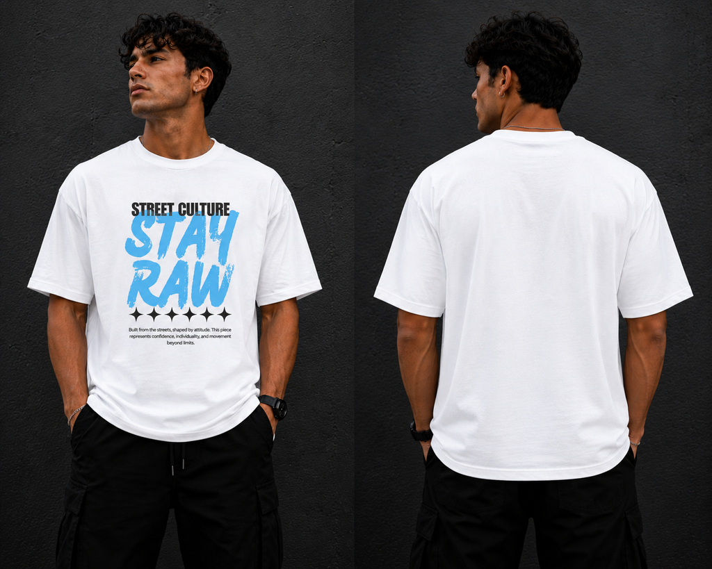 Unisex Stay Raw – Street Culture Graphic Tee