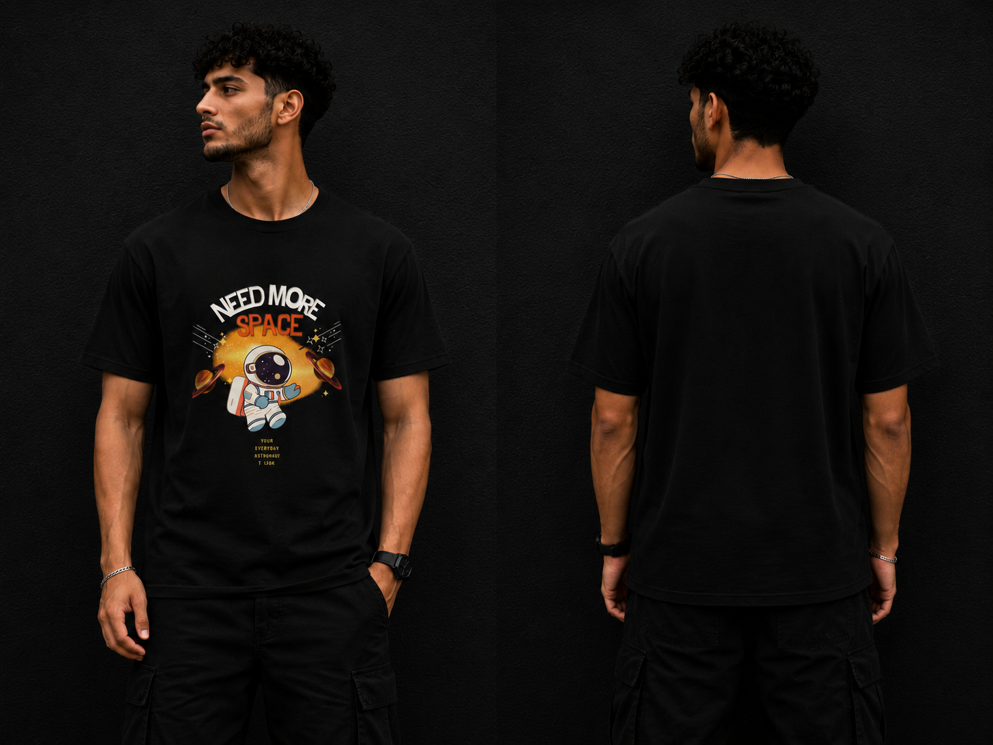 Need More Space – Brown Graphic regular  T-Shirt
