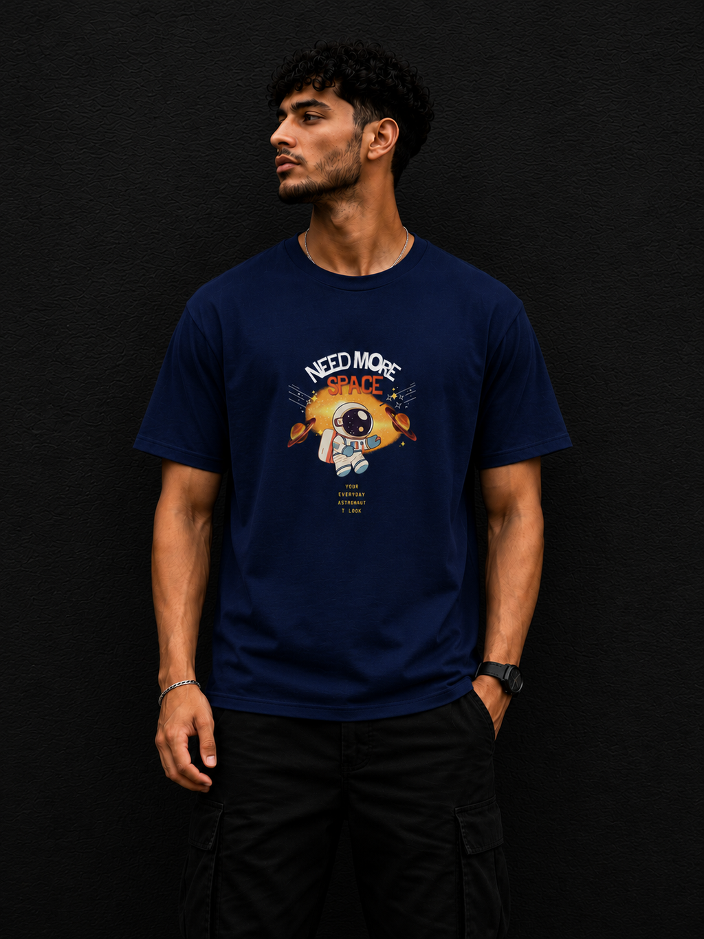 Need More Space – Brown Graphic regular  T-Shirt