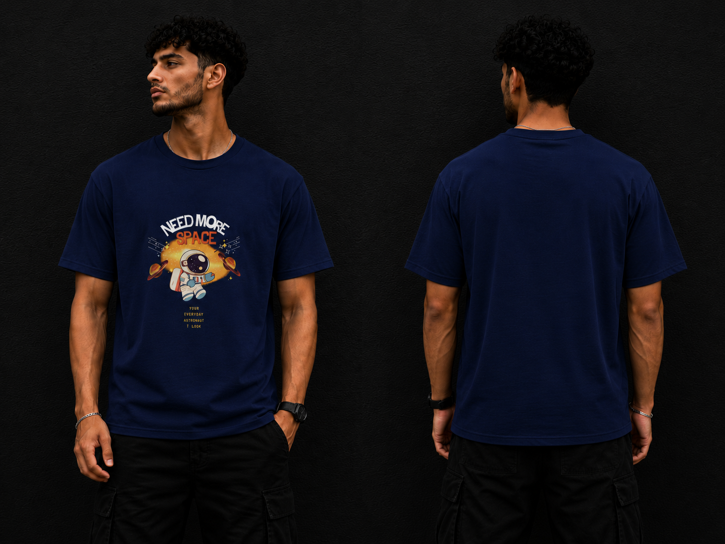 Need More Space – Brown Graphic regular  T-Shirt
