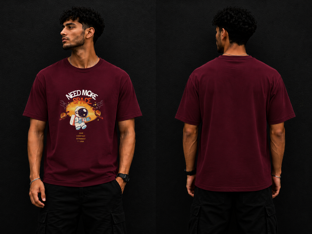 Need More Space – Brown Graphic regular  T-Shirt