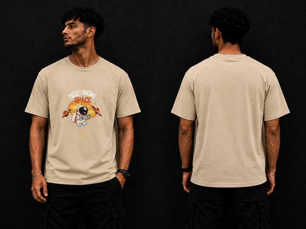 Need More Space – Brown Graphic regular  T-Shirt