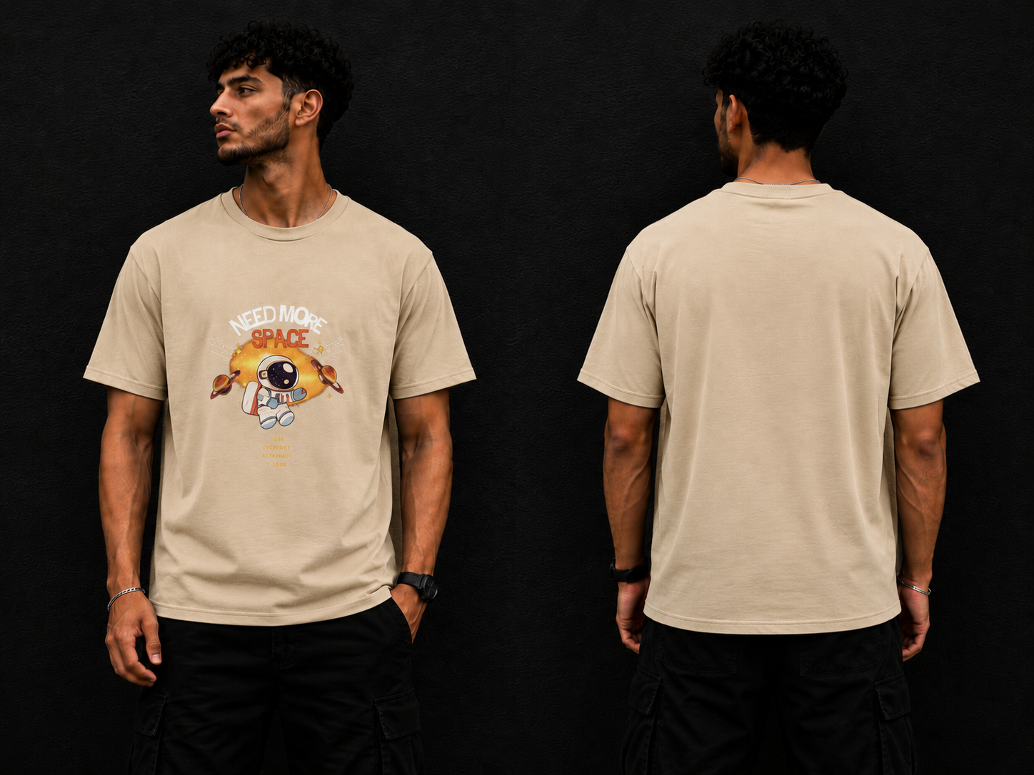 Need More Space – Brown Graphic regular  T-Shirt
