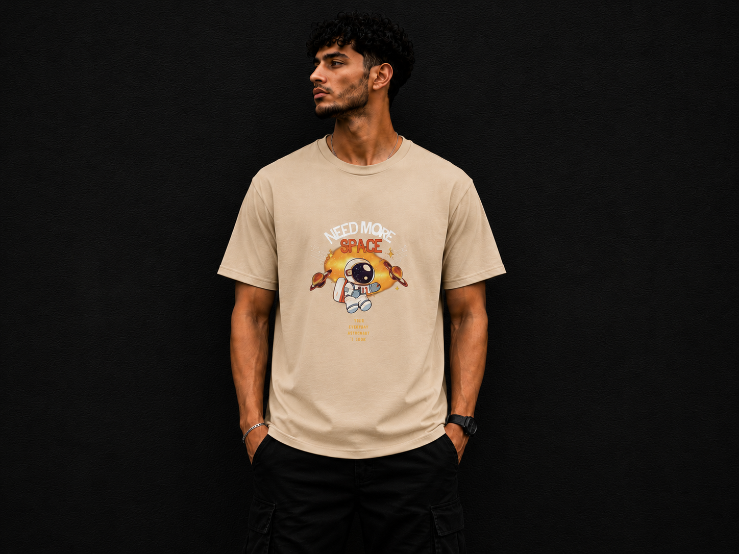 Need More Space – Brown Graphic regular  T-Shirt