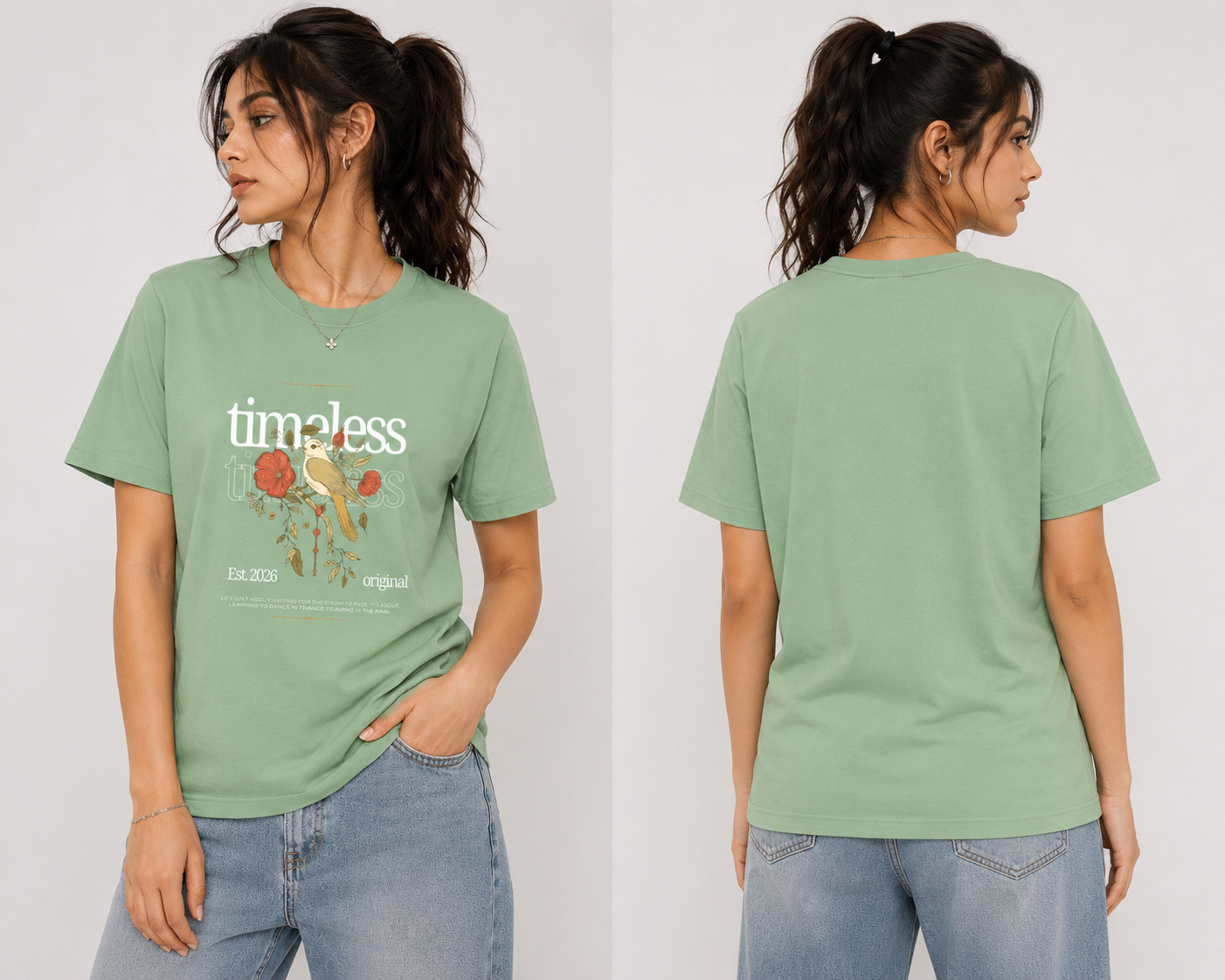 Unisex Timeless Botanical Graphic T-Shirt