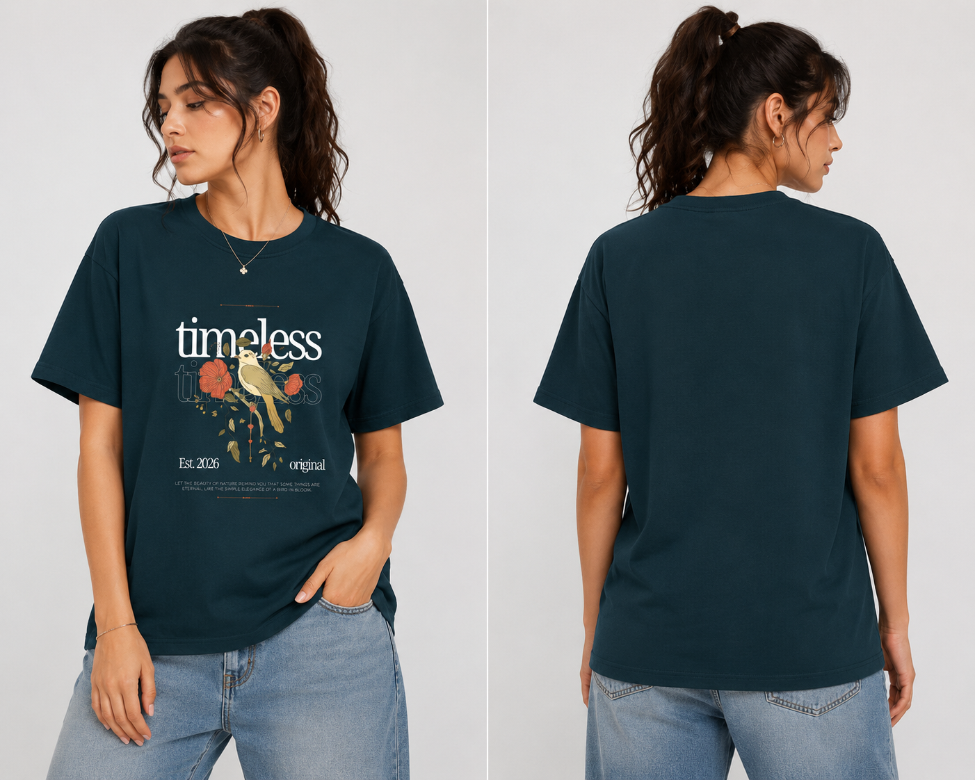 Unisex Timeless Botanical Graphic T-Shirt