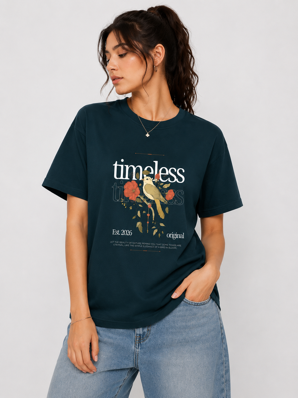 Unisex Timeless Botanical Graphic T-Shirt