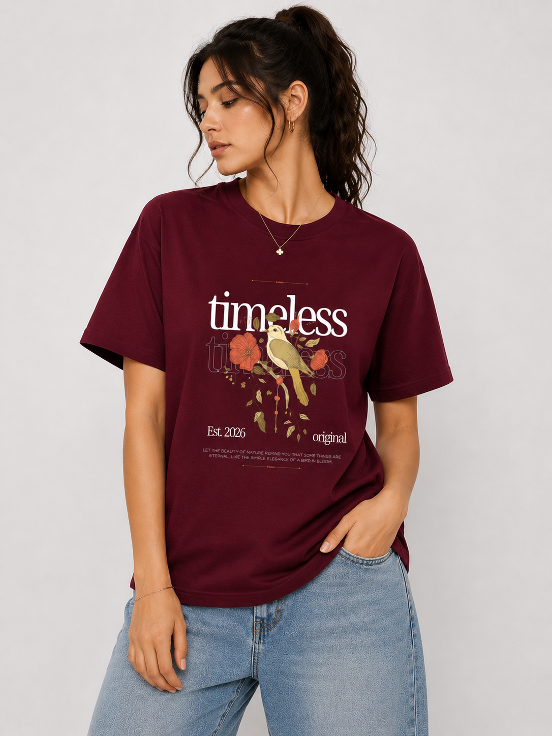 Unisex Timeless Botanical Graphic T-Shirt