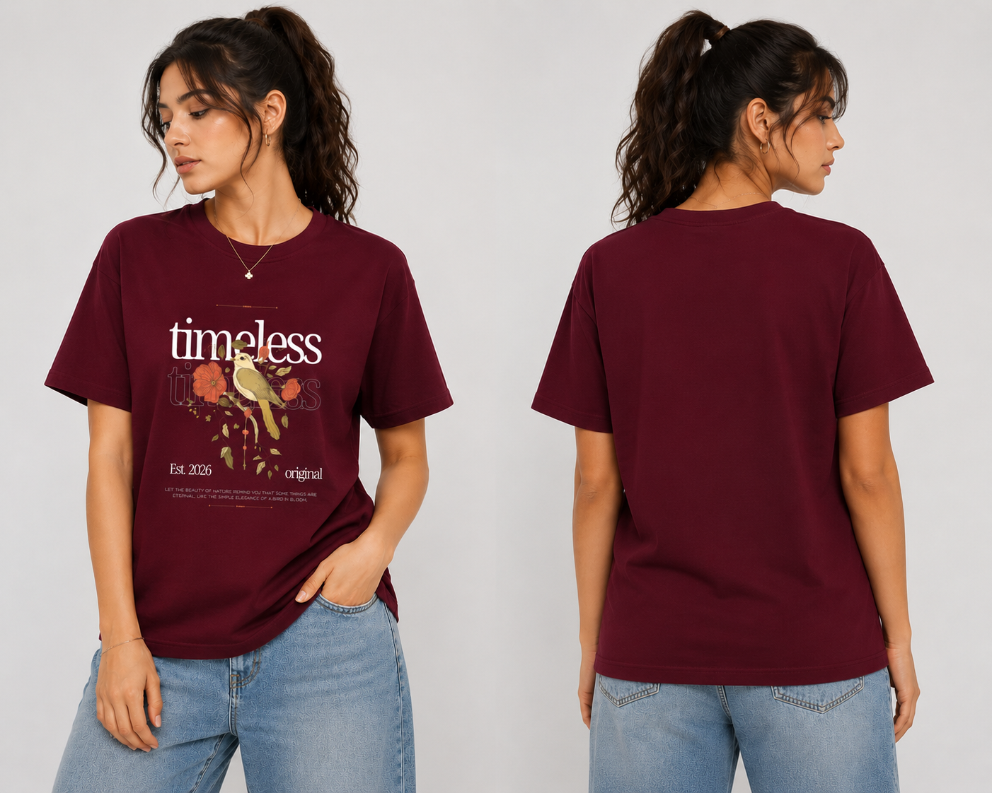 Unisex Timeless Botanical Graphic T-Shirt
