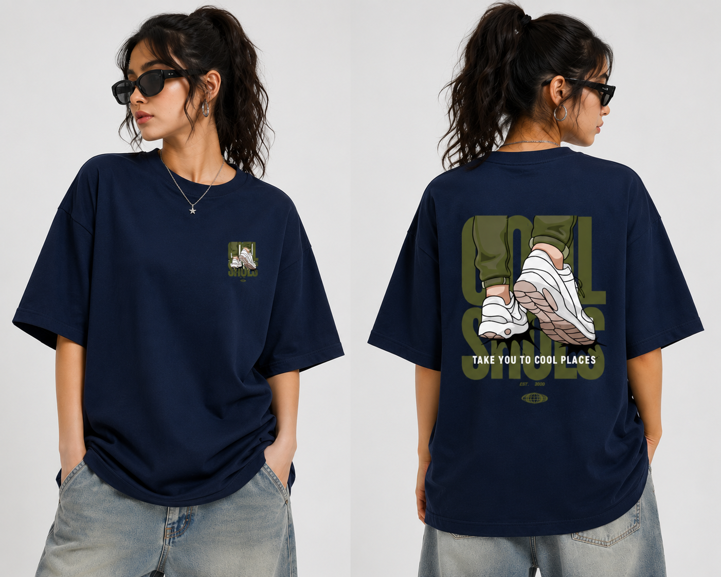 unsex Cool Shoes Oversized T-Shirt